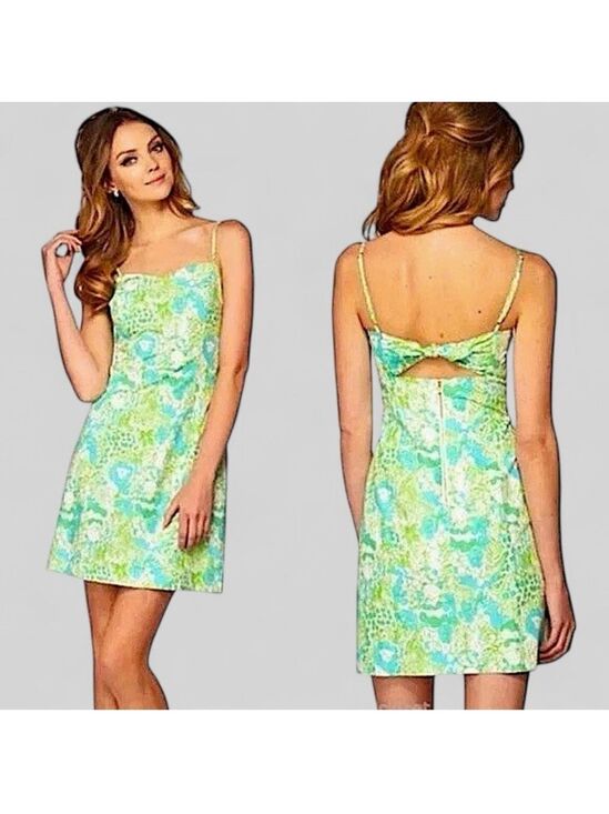 Lilly Pulitzer Dresses & Skirts - Lily Pulitzer McCallum Floral mini dress green/blue size 0. EUC
